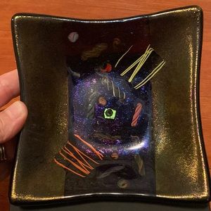 McVay art Beautiful glass plate decor